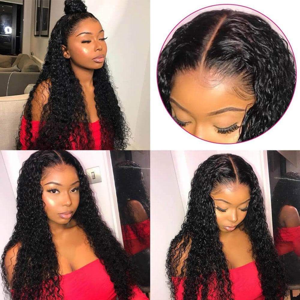 Angie Queen 13x4 Lace Front Wigs Indian Curly Human Hair Wigs