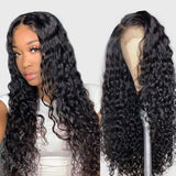 Angie Queen 13x4 T Part Lace Front Wigs Brazilian Water Wave Human Hair Wigs 180% Density Pre-plucked