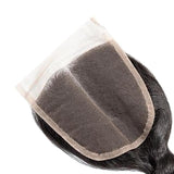 Blackmoon 4x4 Transparent Lace Closure Free Middle Three Part Loose Wave Brazilian Hair