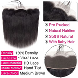 Angie Queen Ear To Ear 13x4 Lace Frontal Closure Brazilian Virgin Straight Human Hair