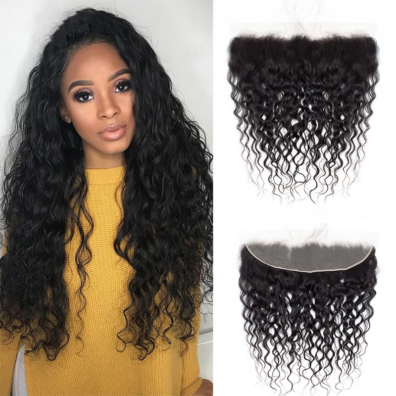 Angie Queen13*4 Lace Frontal Closure Water Weave Brazilian Human Hair Extensions