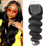 Angie Queen Free Part 5x5 Swiss Lace Closure Body Wave Hair Natural Color