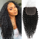 Angie Queen 5x5 Lace CLosure Jerry Curly Free Part Human Hair  Lace Closure