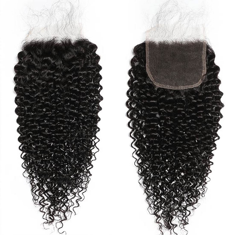 Angie Queen 5x5 Lace CLosure Jerry Curly Free Part Human Hair  Lace Closure