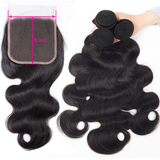 Angie Queen 5x5 Lace Closure With Bundles Brazilian Body Wave Virgin Human Hair Deals