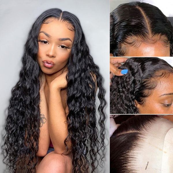 Angie Queen 13x4 Lace Front Wigs Brazilian Loose Deep Wave Human Hair Wigs 180% Density Pre-plucked