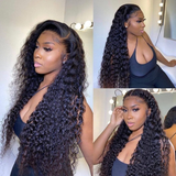 Angiequeen HD Lace 13X6 Loose Deep Wave Virgin Hair Long Transparent Pre-plucked Wig