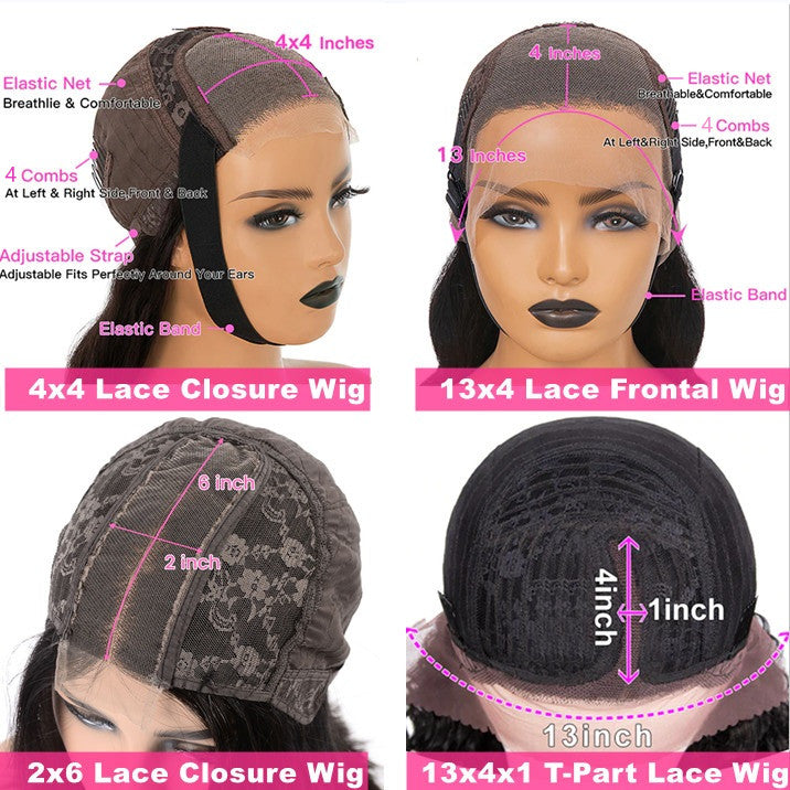 Angie Queen Bob Lace Wigs Malaysian Straight Human Hair Wigs Pre-plucked
