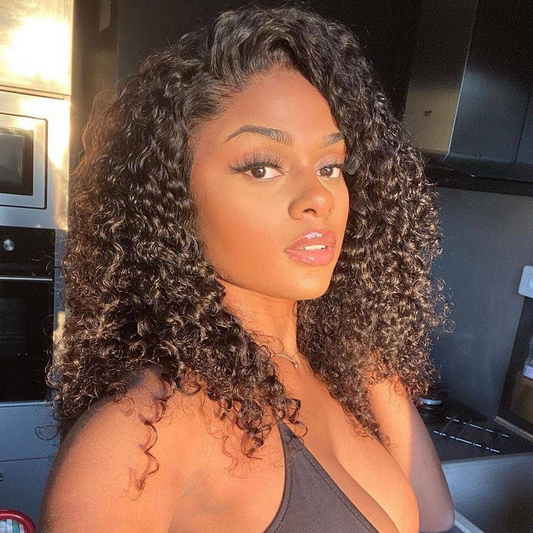 Angie Queen Bob Lace Wigs Peruvian Deep Wave Human Hair Wigs Pre-plucked