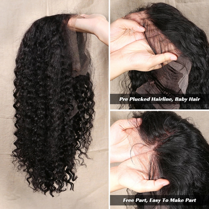 Angie Queen Bob Lace Wigs Brazilian Deep Wave Human Hair Wigs Pre-plucked