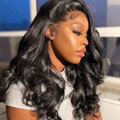 Angie Queen 13x4 Lace Front Wigs Indian Body Wave Human Hair Wigs 180% Density Pre-plucked