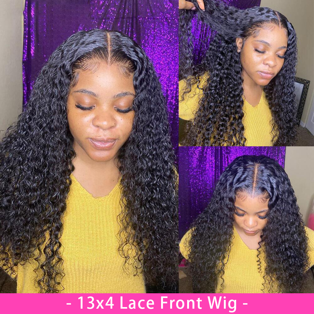 Angie Queen 13x4 Lace Frontal Wig Malaysian Curly Human Hair Wig For Women