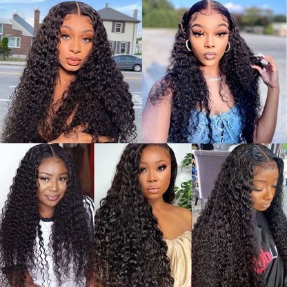 Angie Queen 13x4 Lace Frontal Wig Malaysian Curly Human Hair Wig For Women
