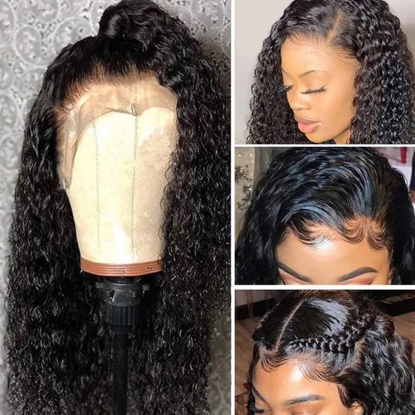 Angie Queen 13x4 Lace Frontal Wig Malaysian Curly Human Hair Wig For Women