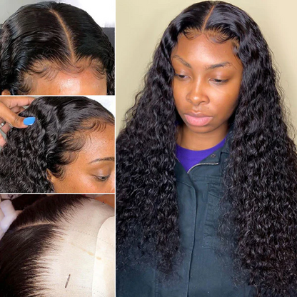 Angie Queen Jerry Curly 4x4 Lace Closure Wigs 150% Density Remy Human Hair Wigs