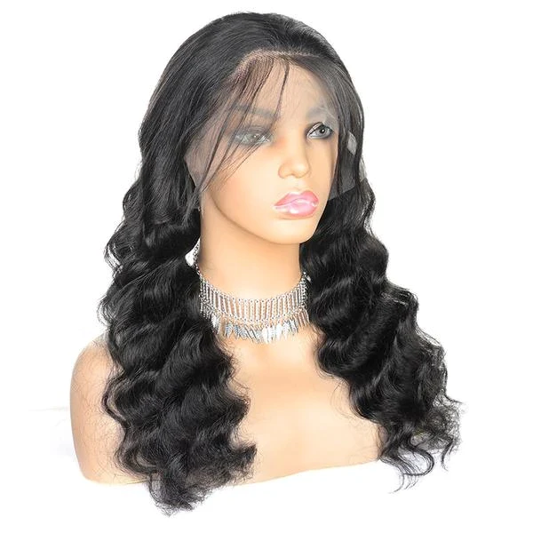 Angie Queen Loose Deep Wave13x4  Lace Front Wig Human Hair Wig For Women Indian Hair pre-plucked