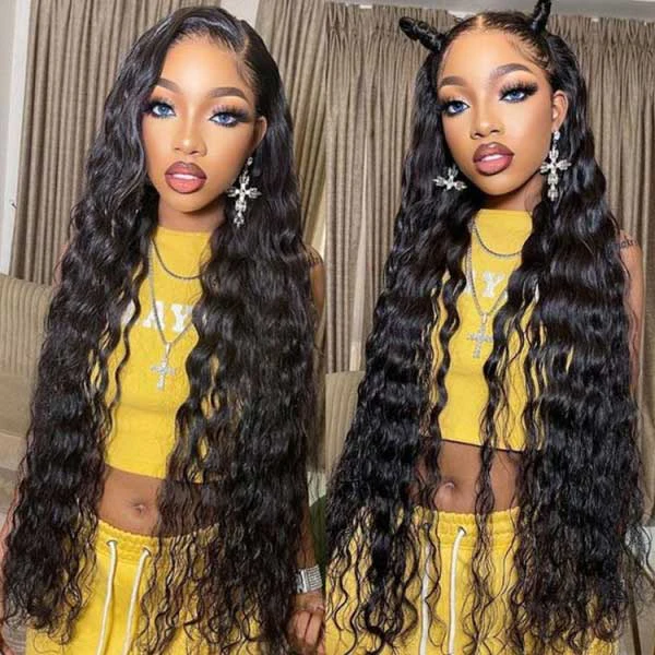 Angie Queen Loose Deep Wave13x4  Lace Front Wig Human Hair Wig For Women Indian Hair pre-plucked