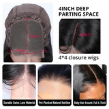 Angie Queen 4x4 Lace Closure Human Hair Wigs Loose Deep Remy Indian Hair Wigs Natural Color