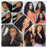 Angie Queen Loose Deep Wave13x4  Lace Front Wig Human Hair Wig For Women Indian Hair pre-plucked