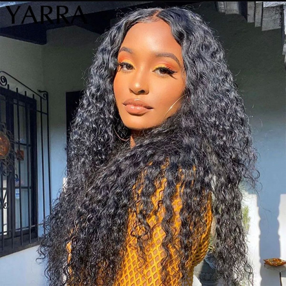 Angie Queen Water Wave 4x4 Lace Closure Glueless Human Hair Wig 180% Density