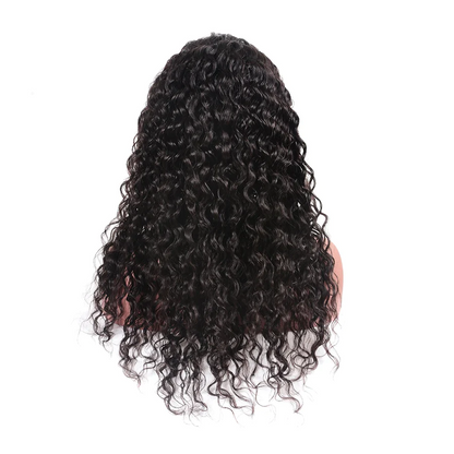 Angie Queen Water Wave 4x4 Lace Closure Glueless Human Hair Wig 180% Density