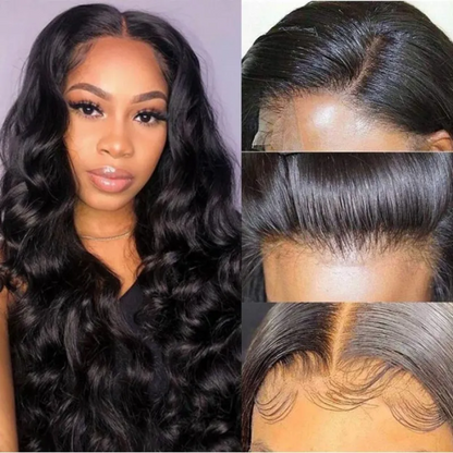 Angie Queen 4x4 Lace Closure Wig Body Wave Hair Pre-plucked Natural Color Virgin Human Hair