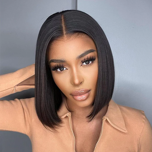 Angie Queen 200% Density Straight Hair Glueless 5x5 Lace Closure Bob Wig