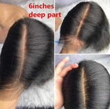 Angie Queen 13x6 Straight Part Short Bob Lace Front Wigs 200% Density Straight Glueless Human Hair Wig
