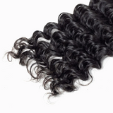 Angie Queen 3 Bundles with Closure Indian Deep Wave Virgin Human Hair Weave Bundles