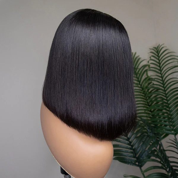 Angie Queen Transparent Lace Glueless 5x5 Closure Bob Wig Pre Plucked