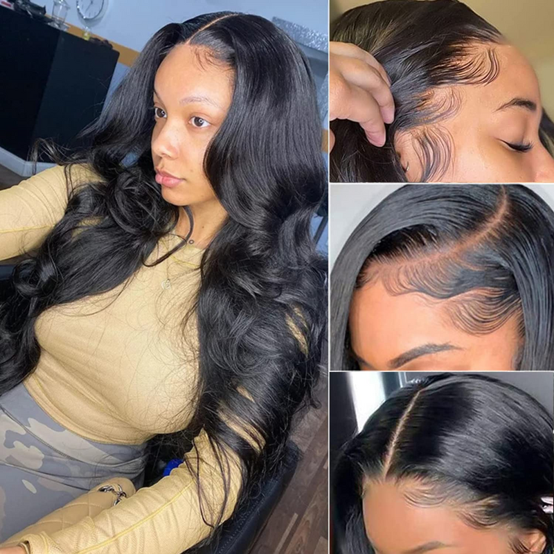 AngieQueen 13x4 13x6 Undetectable Invisible Lace body wave Front Lace Wig