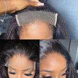 AngieQueen Invisible Lace Curly Wave 4*4 Lace Closure Wigs Pre Plucked And 5*5 Closure Wigs