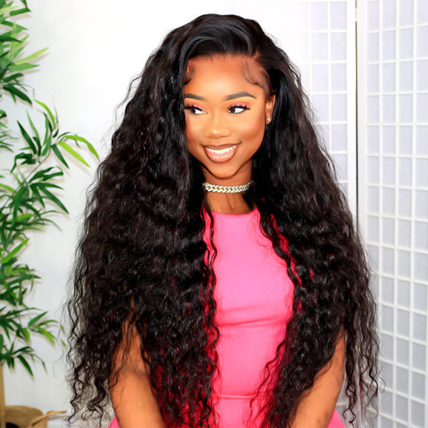 AngieQueen 5x5 13x6 Undetectable Invisible Lace Loose Deep Wave Front Lace Wig