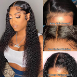 AngieQueen Invisible Lace 5*5 Closure Wigs Curly Wave Human Hair  Wig And 13*4 Lace Front Wig