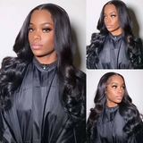 AngieQueen Body Wave 4*4 Invisible Lace Closure Wigs Affordable Human Hair13*4 Invisible Lace Front Wig