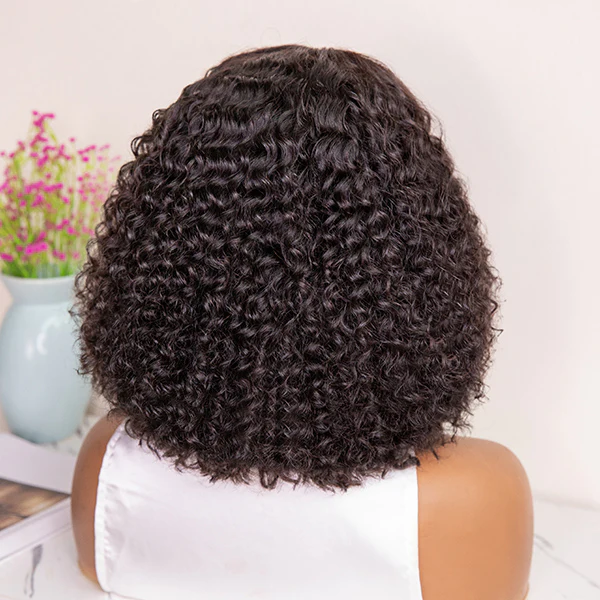 Angie Queen 5x5 Glueless Closure Wig deep wave Human Hair Short Bob Lace Wigs