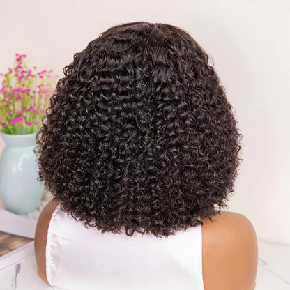 Angie Queen 5x5 Glueless Closure Wig deep wave Human Hair Short Bob Lace Wigs