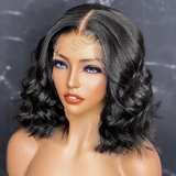 Angie Queen Loose Deep Wave 5x5 Glueless Bob Wig HD Lace Closure Wig / Flash Deals