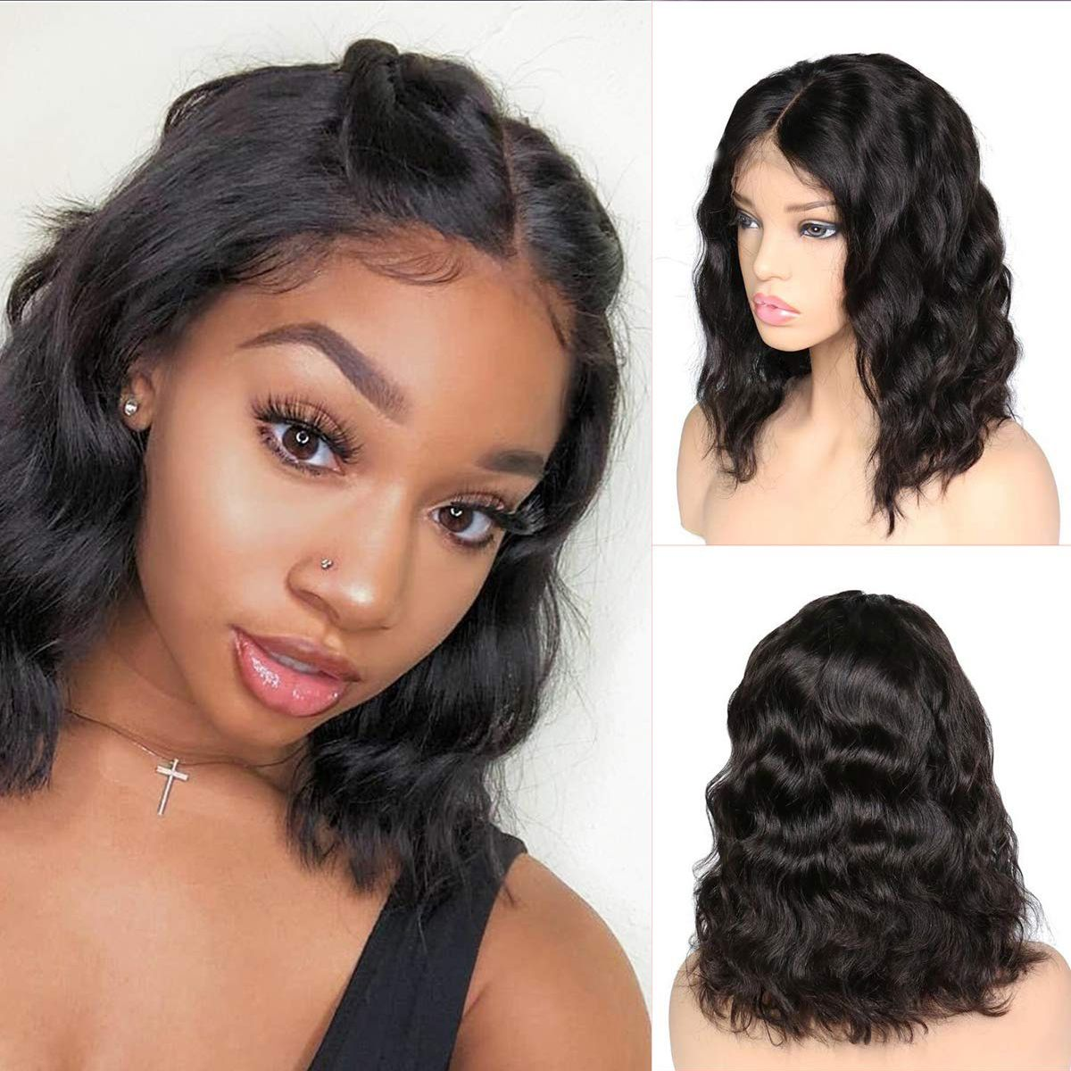 Angie Queen Loose Deep Wave 5x5 Glueless Bob Wig HD Lace Closure Wig / Flash Deals