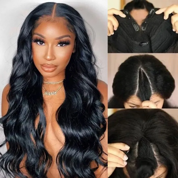 AngieQueen Body Wave V Part Glueless Wig Quick And Easy Install | Beginner Friendly