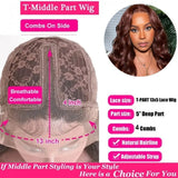 AngieQueen Ginger Blonde Colored HD Lace Front Human Hair Wigs Body Wave