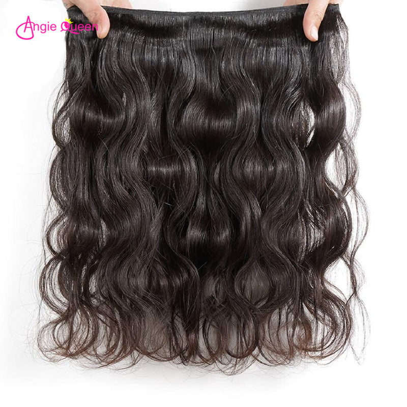 Angie Queen 3 Bundles Indian Body Wave Virgin Human Hair Weave Bundles