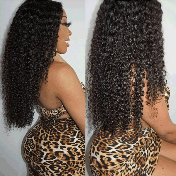 Angie Queen 13x4 Transparent Lace Front Wigs Curly Wave Human Hair Wigs 180% Density 12A
