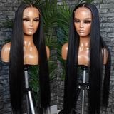 Angiequeen 5X5 Silky Straight Pre Plucked Virgin Hair 18-36 inches HD Lace Closure Long Wigs