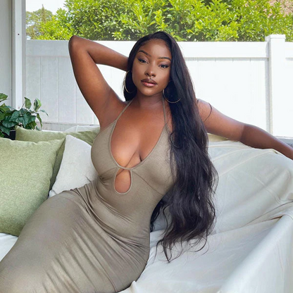 Angiequeen 5X5 HD Lace Body Wave Pre Plucked Virgin Hair 18-36 inches Closure Long Wigs