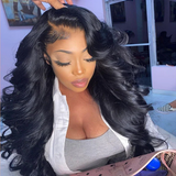 Angiequeen 5X5 HD Lace Body Wave Pre Plucked Virgin Hair 18-36 inches Closure Long Wigs