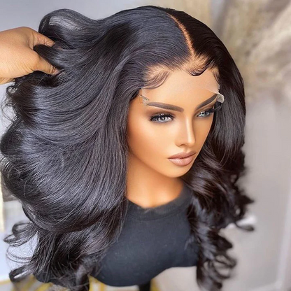 Angiequeen 5X5 HD Lace Body Wave Pre Plucked Virgin Hair 18-36 inches Closure Long Wigs
