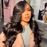 Angiequeen HD 4X4 Body Wave Wig 14-36inches Glueless Transparent Lace Long Wig