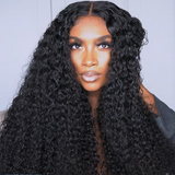 Angiequeen 5X5 HD Lace Curly Wave Pre Plucked Virgin Hair 18-36 inches Closure Long Wigs