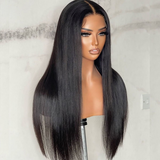 Angiequeen HD Lace Wig 4X4 Silky Straight Pre Plucked Virgin Hair 14-36 inches Long Transparent Wig